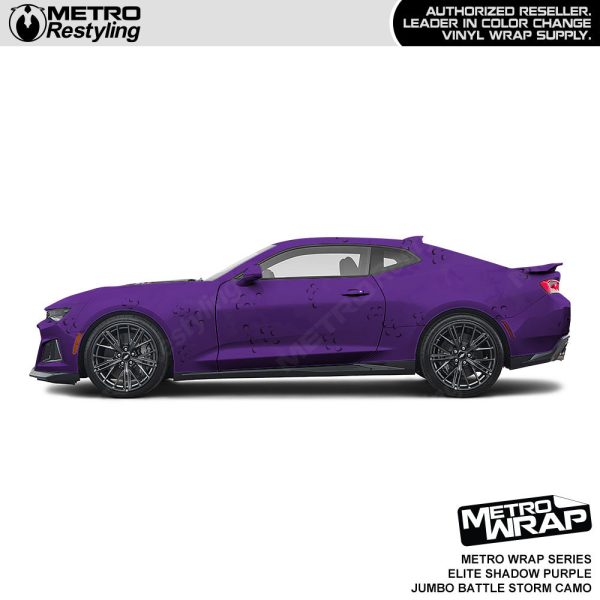 Metro Wrap Jumbo Battle Storm Elite Shadow Purple Camouflage Vinyl Film Online now - Image 2