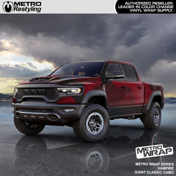 Metro Wrap Giant Classic Vampire Red Camouflage Vinyl Film Cheap - Image 2
