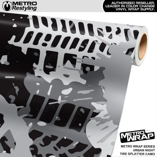 Metro Wrap Tire Splatter Urban Night Camouflage Vinyl Film Supply