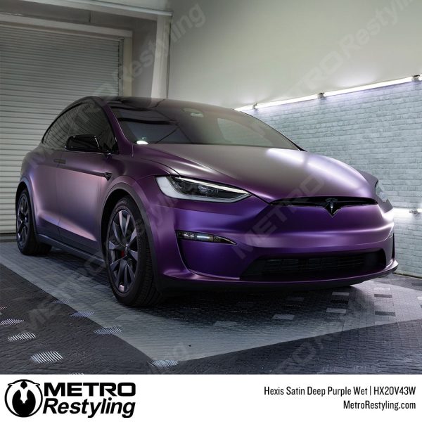 Hexis Satin Deep Purple Wet Vinyl Wrap | HX20V43W Online Hot Sale - Image 2