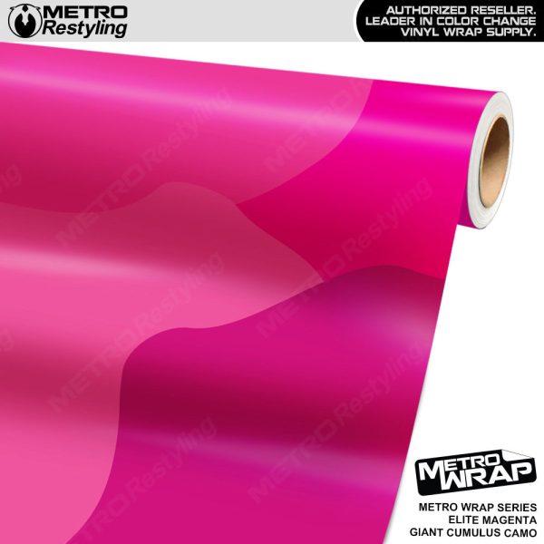 Metro Wrap Giant Cumulus Elite Magenta Camouflage Vinyl Film Fashion