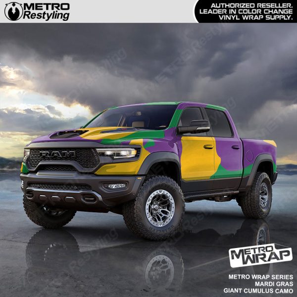 Metro Wrap Giant Cumulus Mardi Gras Camouflage Vinyl Film Sale - Image 2