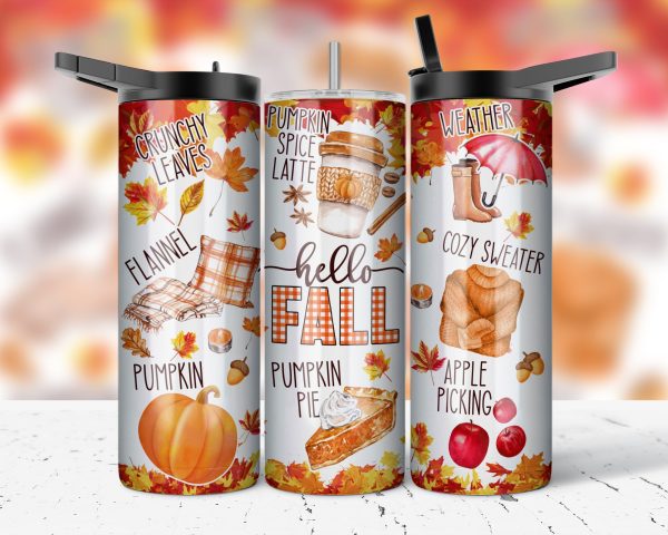 ASSORTED READY TO PRESS SUBLIMATION PRINTS FOR 20oz STRAIGHT SKINNY TUMBLERS (10 PACK) - FALL Cheap - Image 2