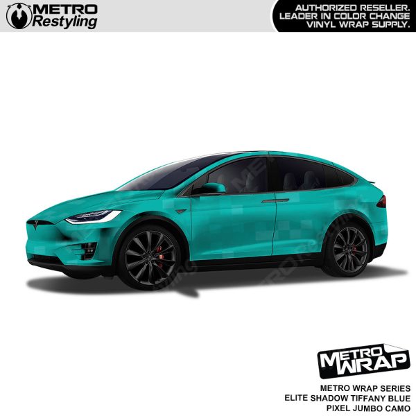 Metro Wrap Jumbo Pixel Elite Shadow Tiffany Blue Camouflage Vinyl Film Online Sale - Image 2