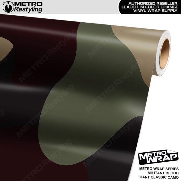 Metro Wrap Giant Classic Militant Blood Camouflage Vinyl Film Supply