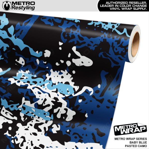 Metro Wrap Pasted Baby Blue Camouflage Vinyl Film Discount