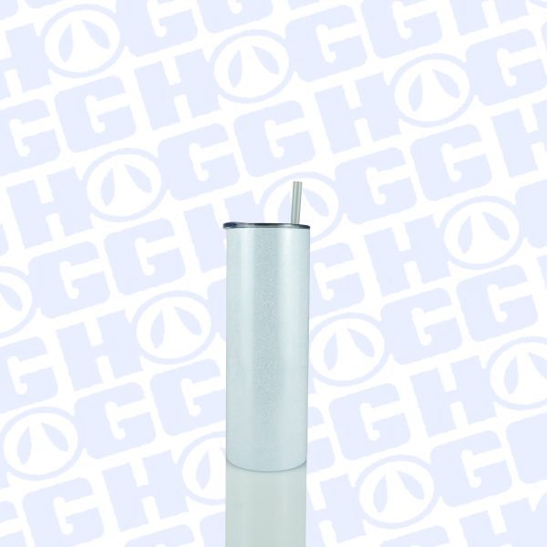 20oz SUBLIMATABLE METALLIC GLITTER SKINNY EDGE TUMBLER - WHITE Hot on Sale - Image 4