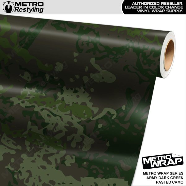 Metro Wrap Pasted Army Dark Green Camouflage Vinyl Film Online