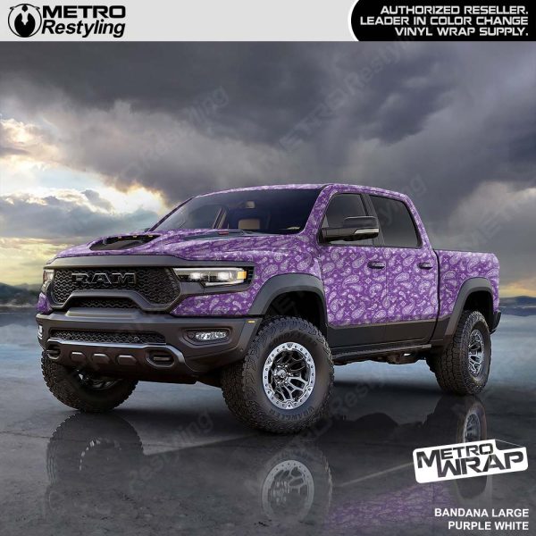 Metro Wrap Large Bandana Purple White Vinyl Film For Discount - Image 3