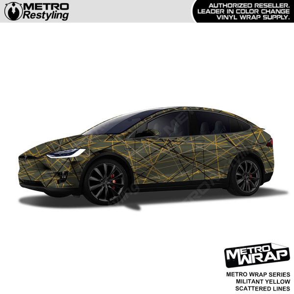 Metro Wrap Scattered Lines Militant Yellow Vinyl Film For Discount - Image 2