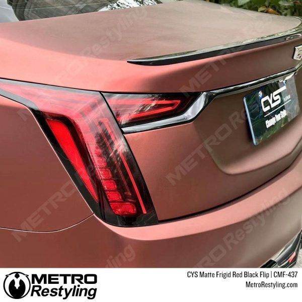CYS Matte Frigid Red Black Flip Vinyl Wrap | CMF-437 Fashion - Image 3