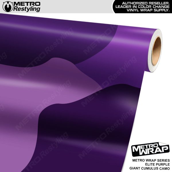 Metro Wrap Giant Cumulus Elite Purple Camouflage Vinyl Film For Cheap