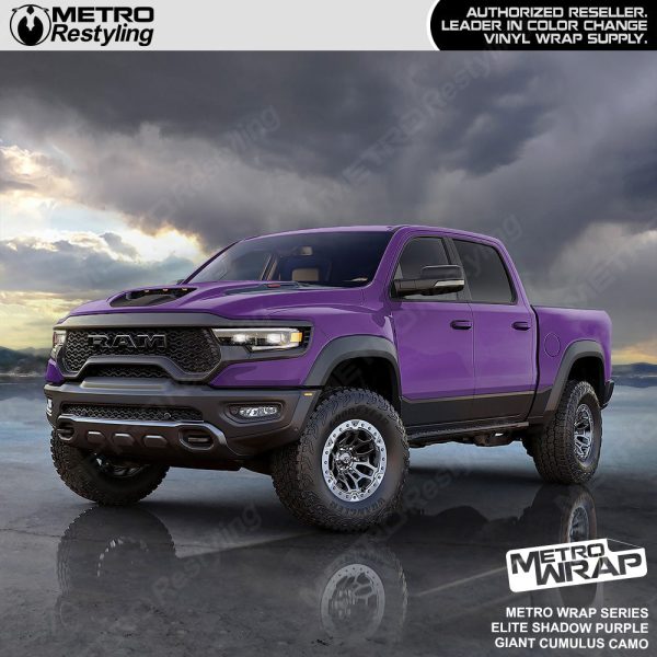 Metro Wrap Giant Cumulus Elite Shadow Purple Camouflage Vinyl Film Supply - Image 2