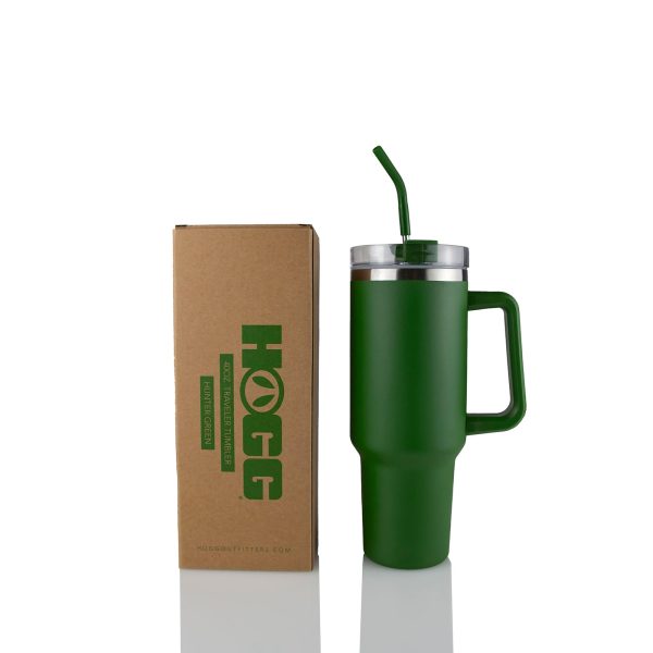 40oz POWDER COATED TRAVELER TUMBLER - HUNTER GREEN For Cheap