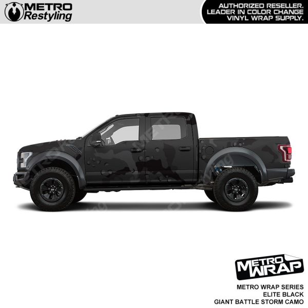 Metro Wrap Giant Battle Storm Elite Black Camouflage Vinyl Film Online - Image 3